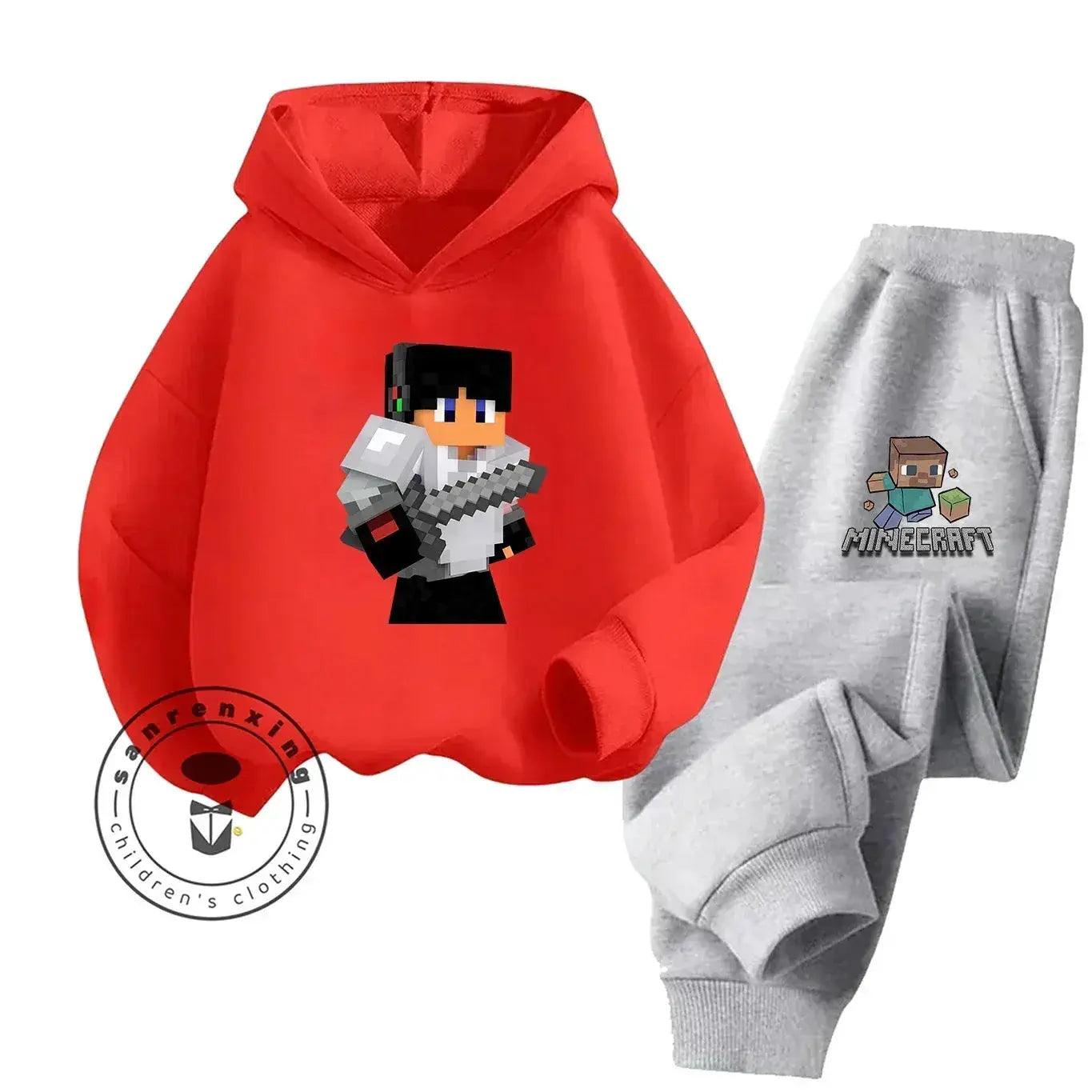  2025 New Fashion Minecraft Cartoon Printed Hoodie Set For Children Teenagers Boys Girls Casual Hot Sale Autumn Winter -  ToylandEU™