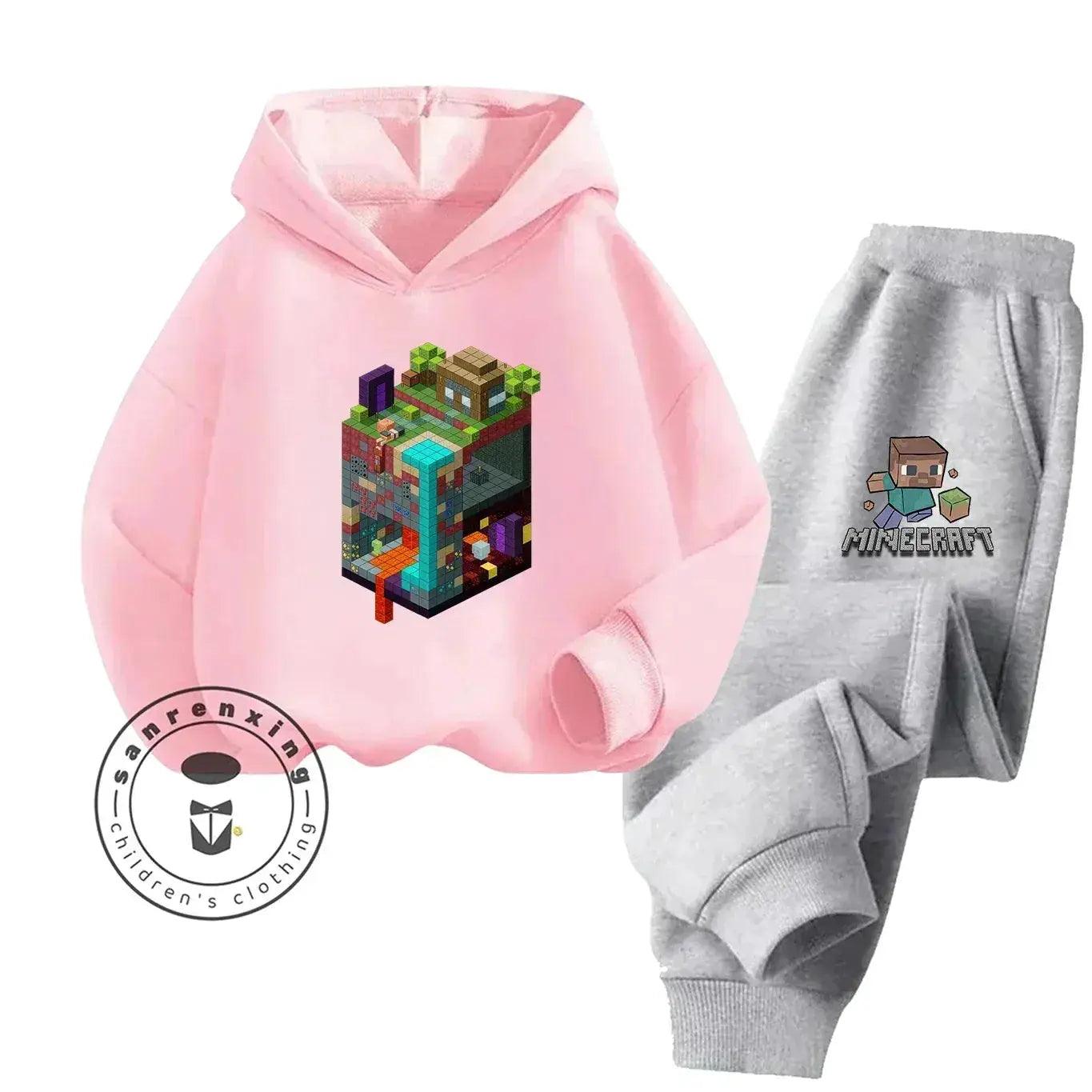  2025 New Fashion Minecraft Cartoon Printed Hoodie Set For Children Teenagers Boys Girls Casual Hot Sale Autumn Winter -  ToylandEU™