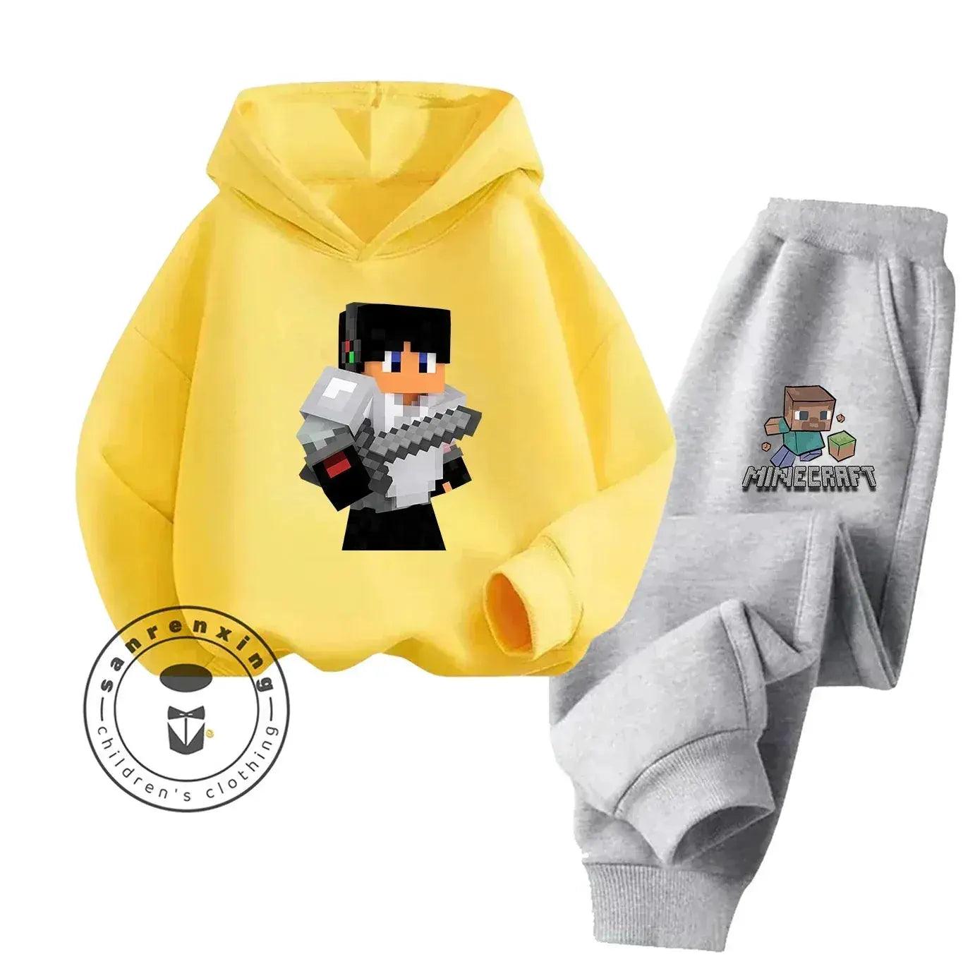  2025 New Fashion Minecraft Cartoon Printed Hoodie Set For Children Teenagers Boys Girls Casual Hot Sale Autumn Winter -  ToylandEU™