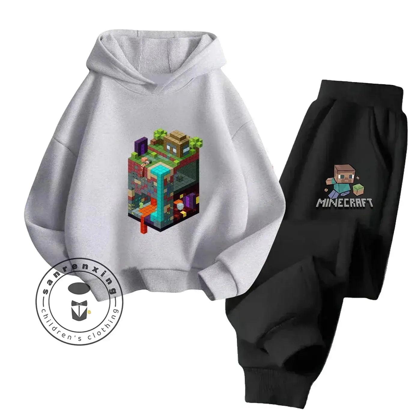  2025 New Fashion Minecraft Cartoon Printed Hoodie Set For Children Teenagers Boys Girls Casual Hot Sale Autumn Winter -  ToylandEU™