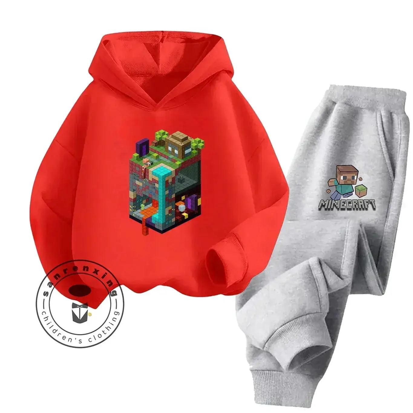  2025 New Fashion Minecraft Cartoon Printed Hoodie Set For Children Teenagers Boys Girls Casual Hot Sale Autumn Winter -  ToylandEU™
