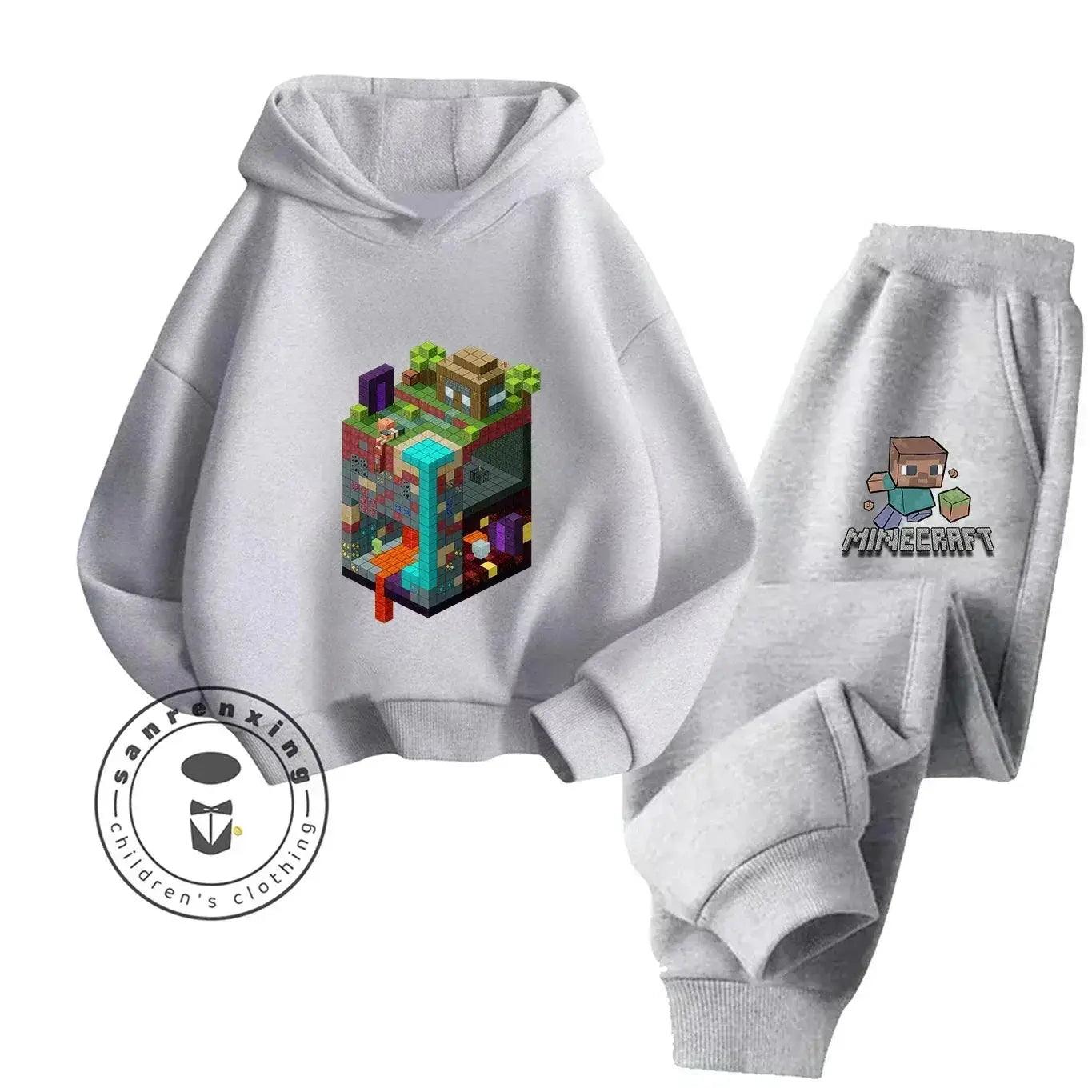  2025 New Fashion Minecraft Cartoon Printed Hoodie Set For Children Teenagers Boys Girls Casual Hot Sale Autumn Winter -  ToylandEU™