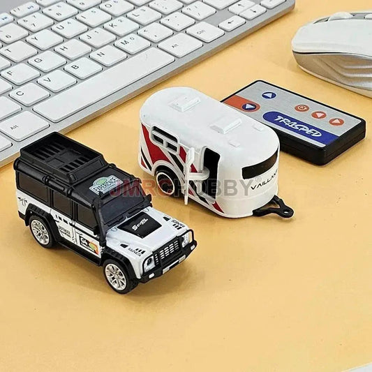  Mini 1:64 RC Car Model with Trailer - 2.4GHz Remote Control Vehicle  -  ToylandEU™