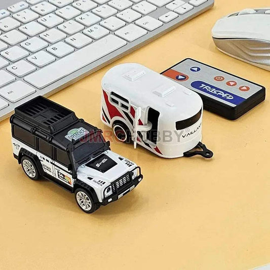  Mini 1:64 RC Car Model with Trailer - 2.4GHz Remote Control Vehicle  -  ToylandEU™