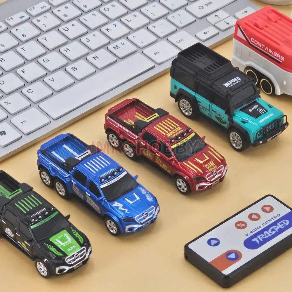  Mini 1:64 RC Car Model with Trailer - 2.4GHz Remote Control Vehicle  -  ToylandEU™