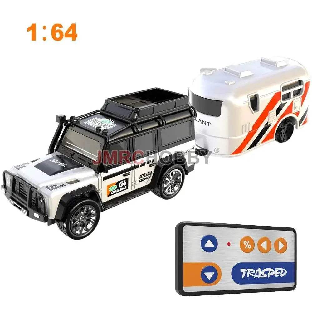  Mini 1:64 RC Car Model with Trailer - 2.4GHz Remote Control Vehicle  -  ToylandEU™