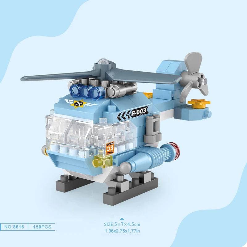 Mini Building Blocks Car Kit DIY Tank Fire Truck Locomotive - ToylandEU