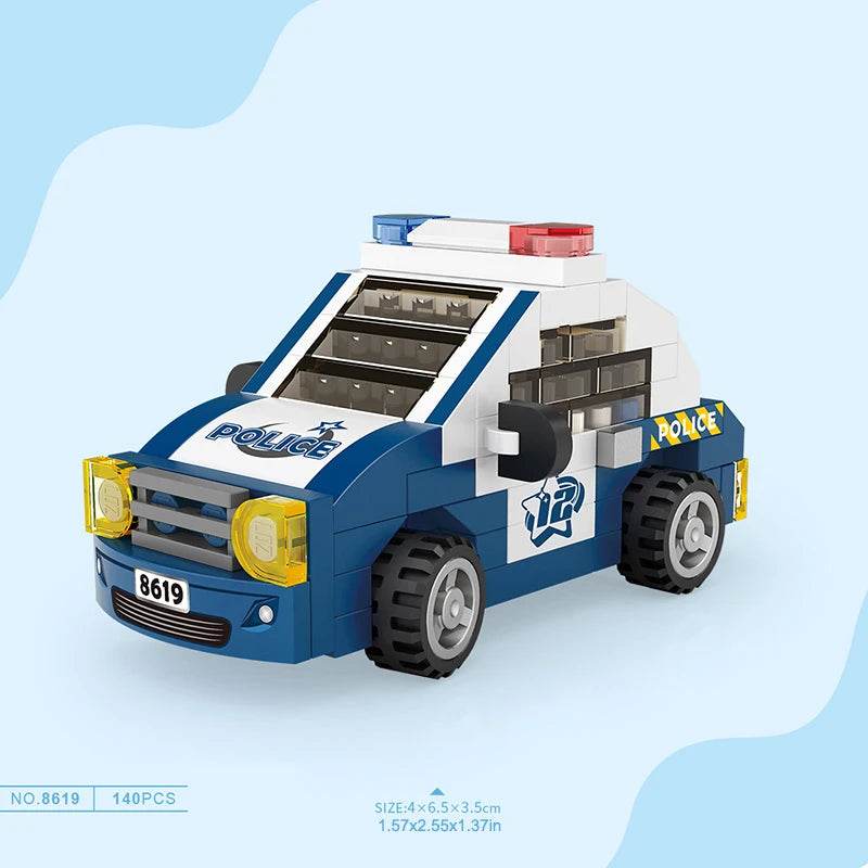 Mini Building Blocks Car Kit DIY Tank Fire Truck Locomotive - ToylandEU