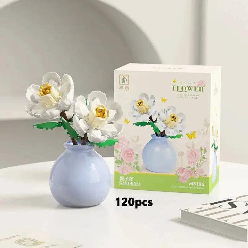  Mini Building Blocks Flower Vase DIY Kit Creative Gift -  ToylandEU™