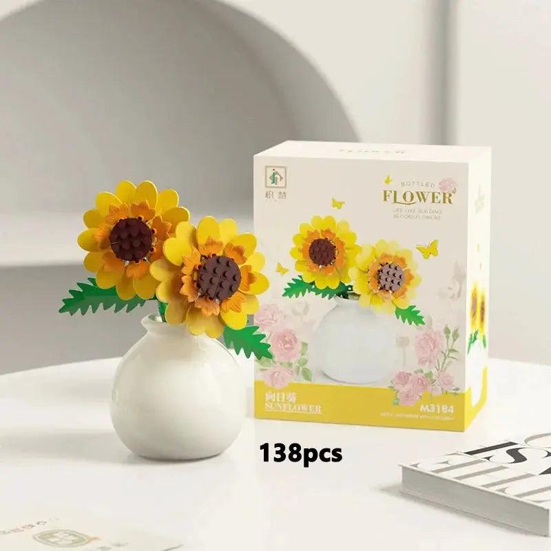  Mini Building Blocks Flower Vase DIY Kit Creative Gift -  ToylandEU™