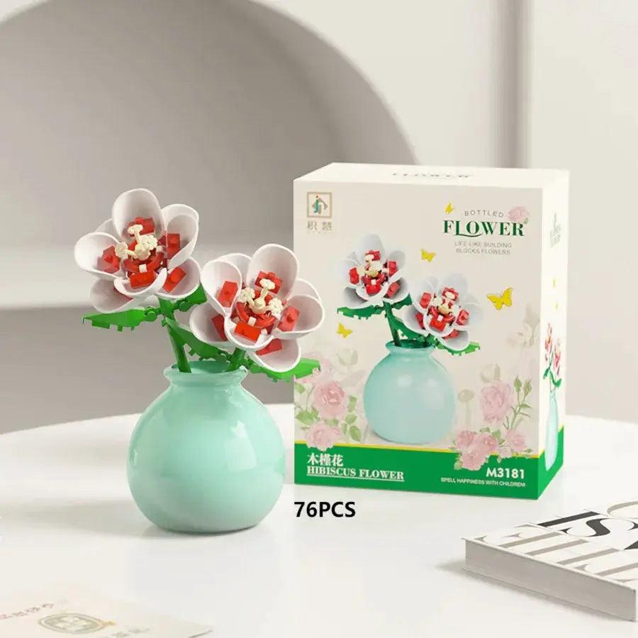  Mini Building Blocks Flower Vase DIY Kit Creative Gift -  ToylandEU™