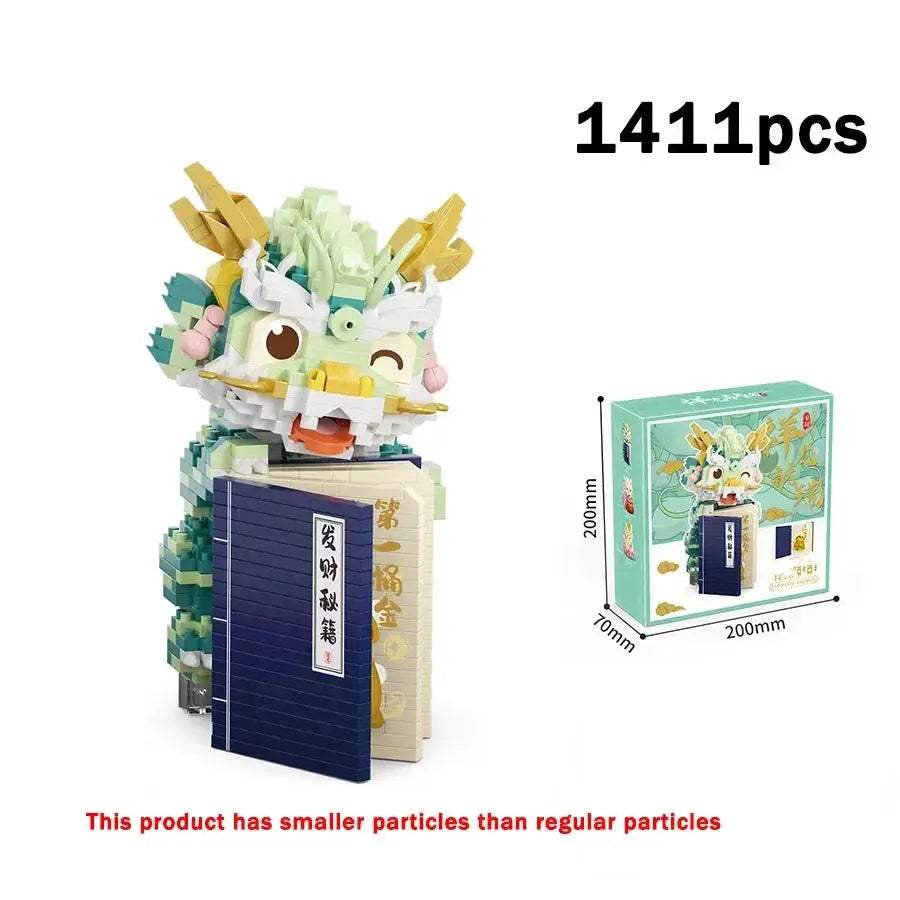 Mini Building Blocks Lion Dance Desktop Decor Set Great Gift - ToylandEU