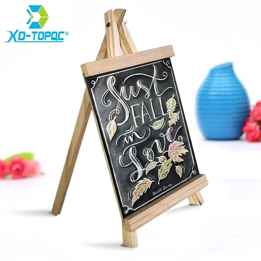 5 Styles Mini Chalkboard Desktop Blackboard Pine Wood Frame Table-top Black Board With Easel For Memu Drawing Bulletin Boards - ToylandEU