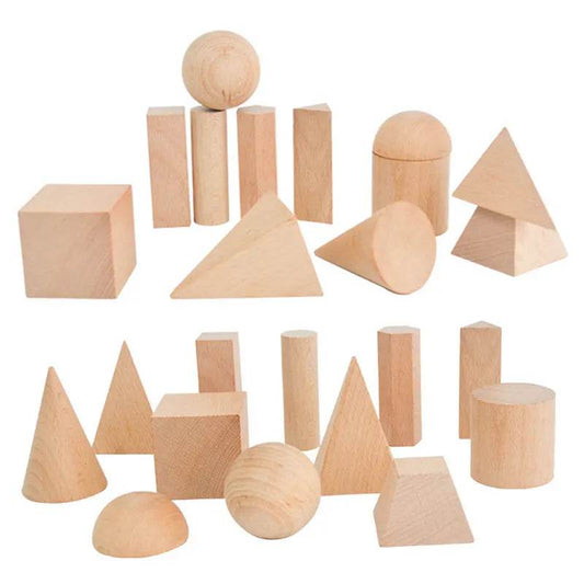 Mini DIY Wooden Toys Solid Geometric Shape Building Block Early Learning Educational Toy Montessori Home Study Tools Space Think - ToylandEU
