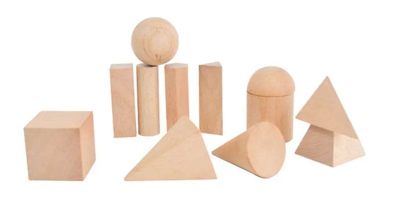 Mini DIY Wooden Toys Solid Geometric Shape Building Block Early Learning Educational Toy Montessori Home Study Tools Space Think - ToylandEU