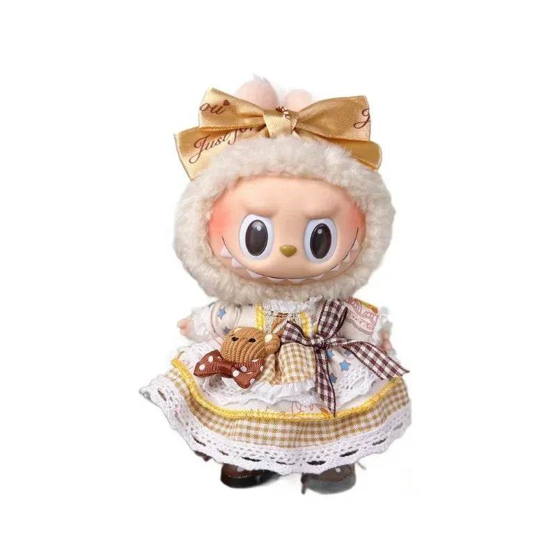Mini Doll Clothes Outfit Accessories for Korea Kpop EXO 15-17cm Labubu V1 V2 Cute Skirt Sweater Pants Set Clothing Gift - ToylandEU