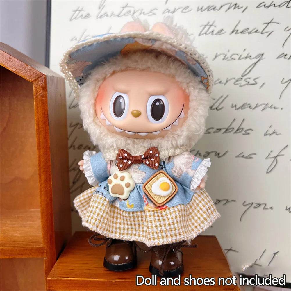 Mini Doll Clothes Outfit Accessories for Korea Kpop EXO 15-17cm Labubu V1 V2 Cute Skirt Sweater Pants Set Clothing Gift - ToylandEU