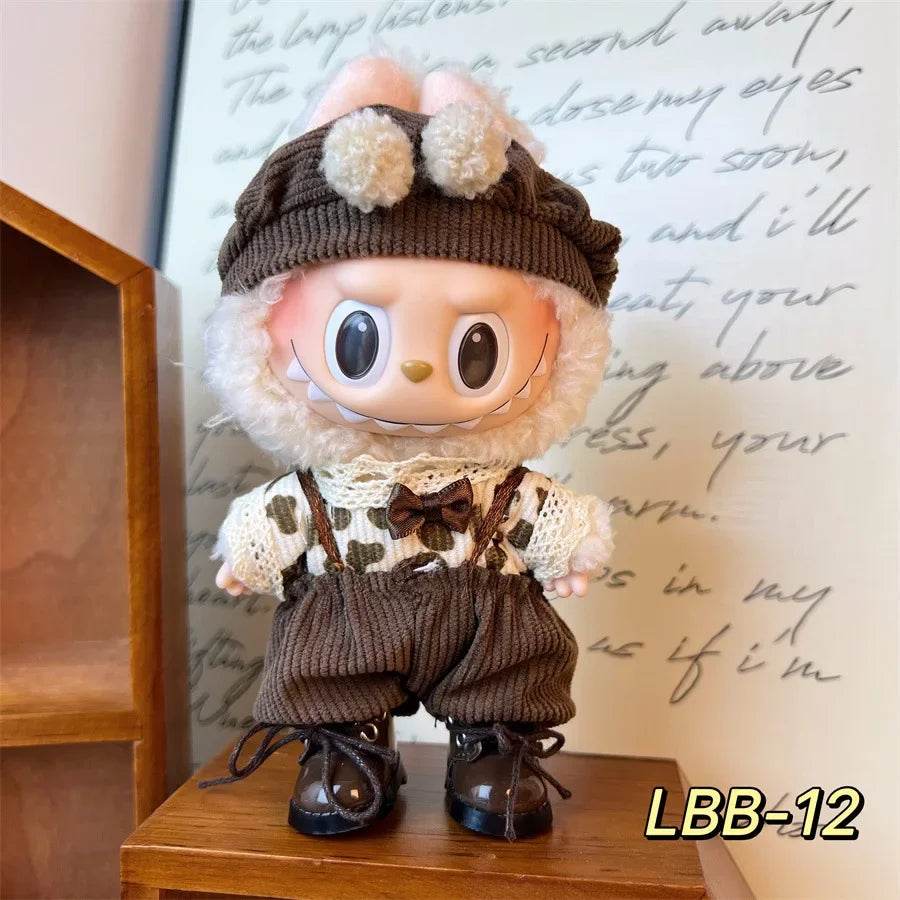 Mini Doll Clothes Outfit Accessories for Korea Kpop EXO 15-17cm Labubu V1 V2 Cute Skirt Sweater Pants Set Clothing Gift - ToylandEU