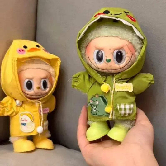 Mini Doll's Clothes Outfit Accessories For Ropa Labubu Idol Doll Raincoat Rain Boots Gift - ToylandEU