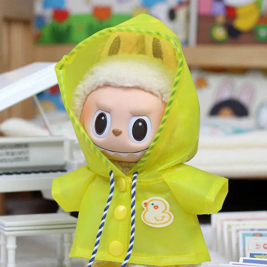 Mini Doll's Clothes Outfit Accessories For Ropa Labubu Idol Doll Raincoat Rain Boots Gift - ToylandEU