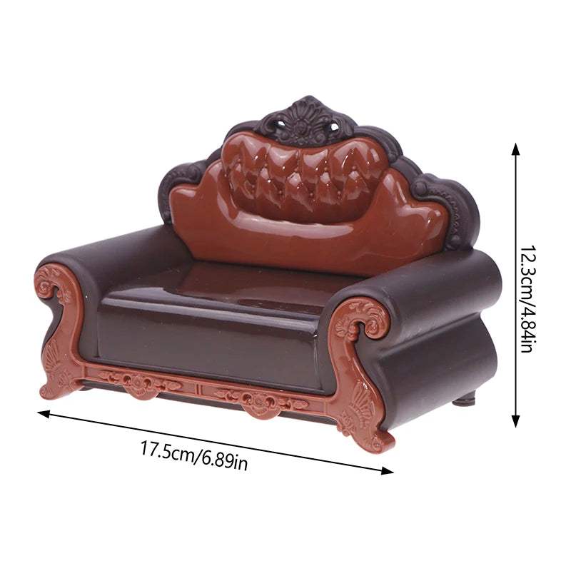 Mini Dollhouse Sofa | Solid Wood Frame | Toylandeu™