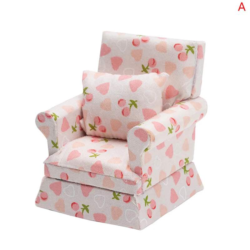 Mini Dollhouse Sofa | Solid Wood Frame | Toylandeu™