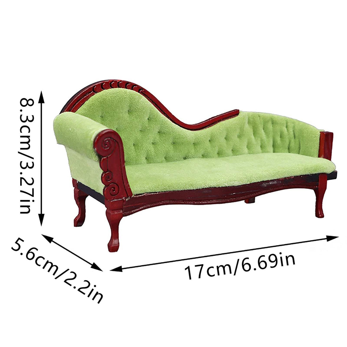 Mini Dollhouse Sofa | Solid Wood Frame | Toylandeu™