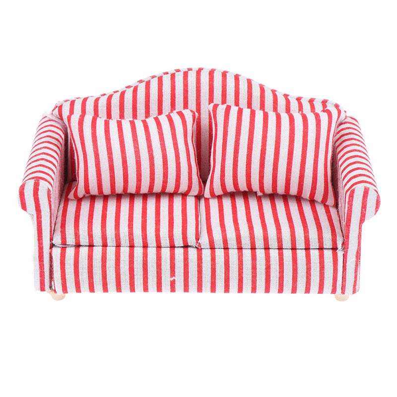 Mini Dollhouse Sofa | Solid Wood Frame | Toylandeu™