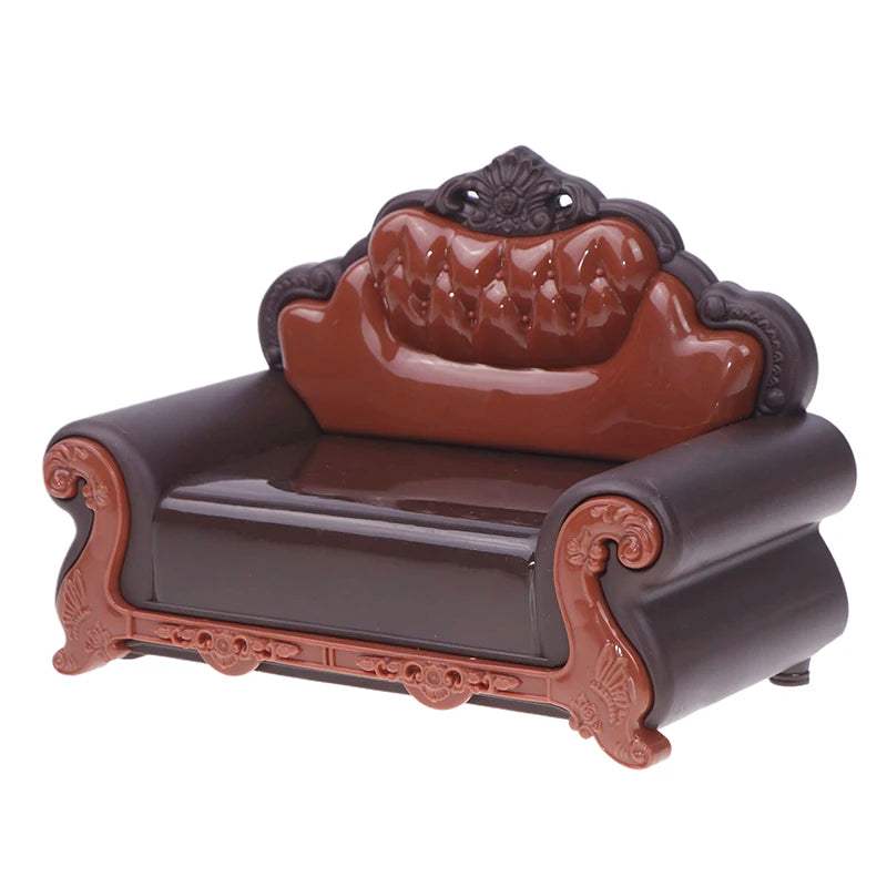 Mini Dollhouse Sofa | Solid Wood Frame | Toylandeu™