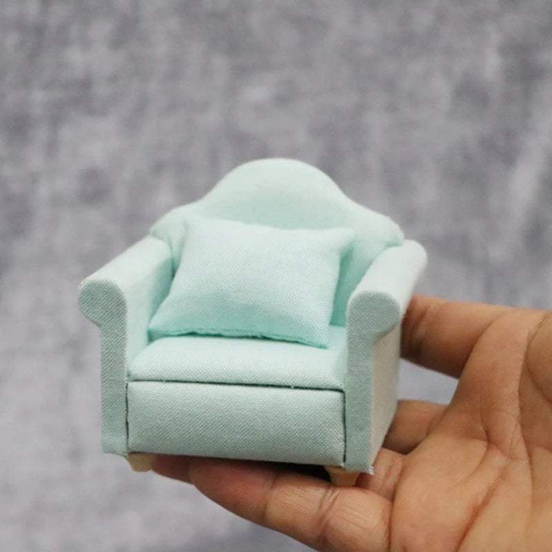 Mini Dollhouse Sofa | Solid Wood Frame | Toylandeu™