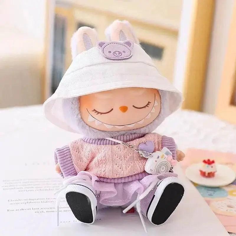  Mini Dolls Clothes Outfit Accessories For 15-17cm Labubu Idol Knitted Sweater JK Pleated Skirt Camera Shoes Set Clothing Gift -  ToylandEU™