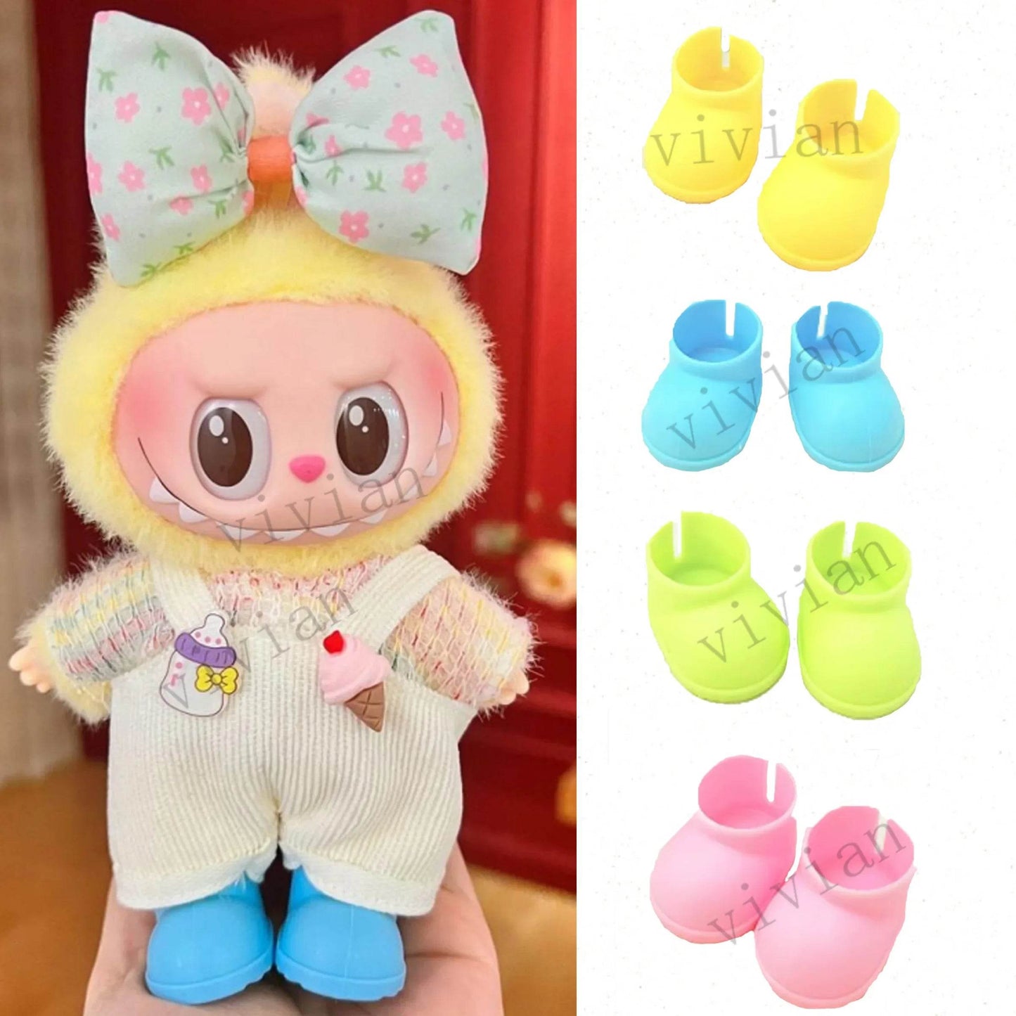 Mini Dolls Clothes Outfit Accessories For 15-17cm Ropa Labubu Idol Doll Rain Boots Shoes Clothing - ToylandEU
