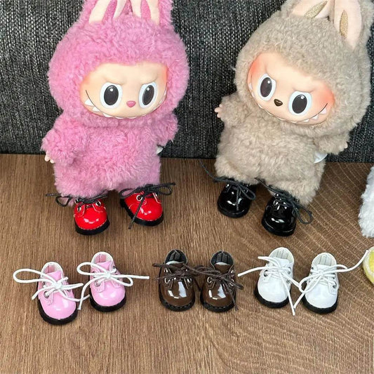 Mini Dolls Clothes Outfit Accessories for 15-17cm Labubu Idol and 10cm Cotton Doll Leather Shoes Toy Gift - ToylandEU