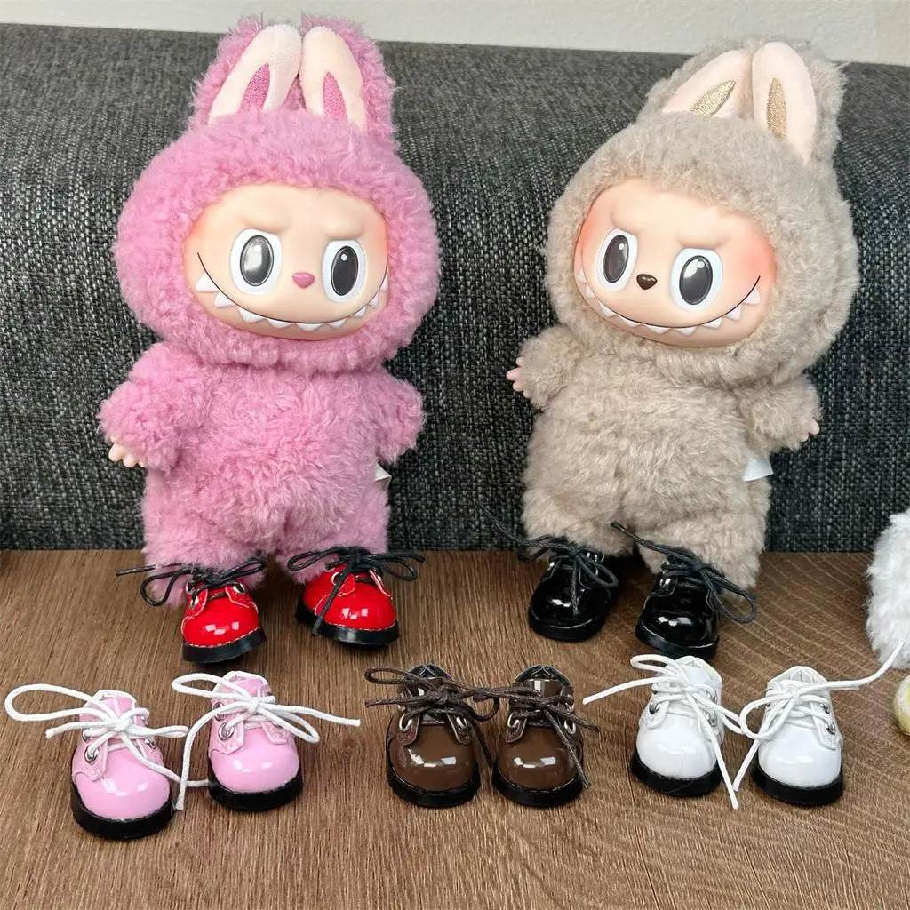 Mini Dolls Clothes Outfit Accessories for 15-17cm Labubu Idol and 10cm Cotton Doll Leather Shoes Toy Gift - ToylandEU