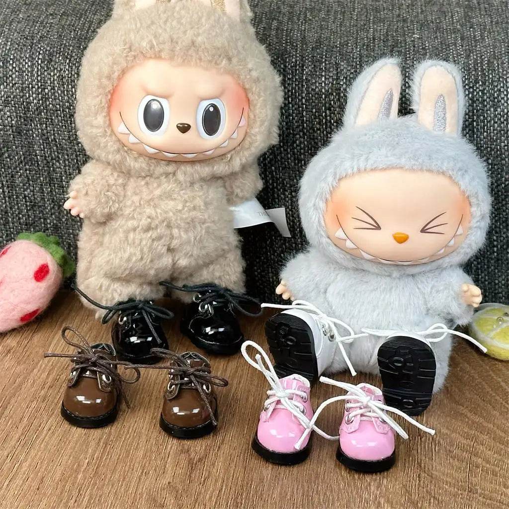 Mini Dolls Clothes Outfit Accessories for 15-17cm Labubu Idol and 10cm Cotton Doll Leather Shoes Toy Gift - ToylandEU