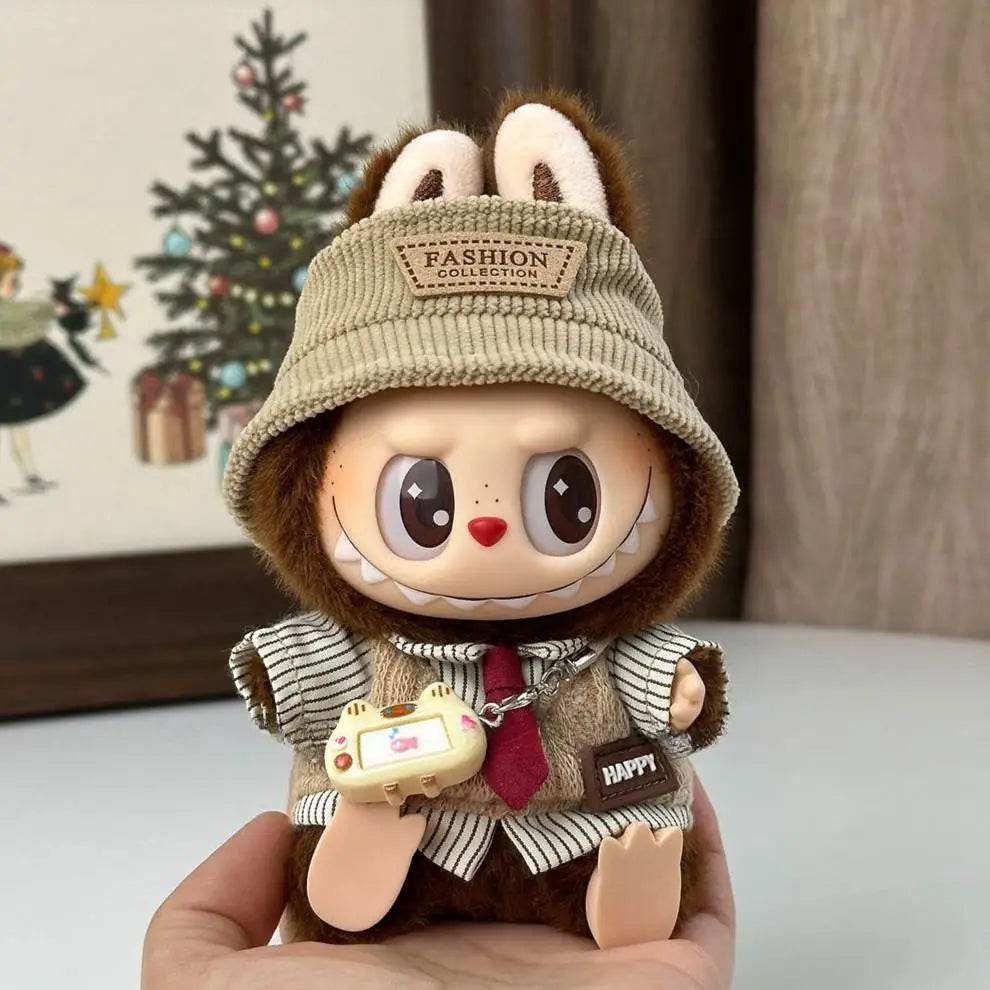 Mini Dolls Clothes Outfit Accessories for 15-17cm Ropa Labubu and 10cm Cotton Doll Striped Shirt Pendant Shoes Clothing - ToylandEU