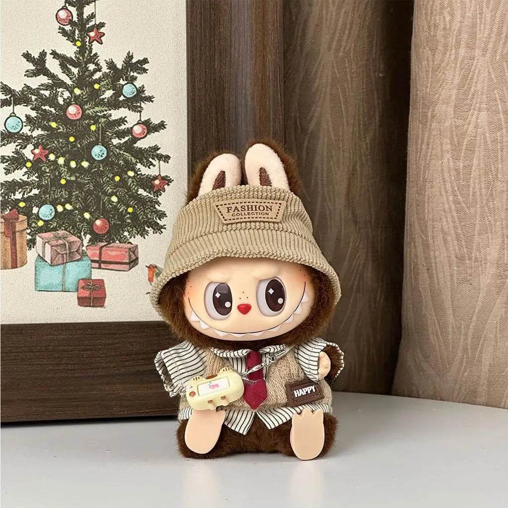 Mini Dolls Clothes Outfit Accessories for 15-17cm Ropa Labubu and 10cm Cotton Doll Striped Shirt Pendant Shoes Clothing - ToylandEU