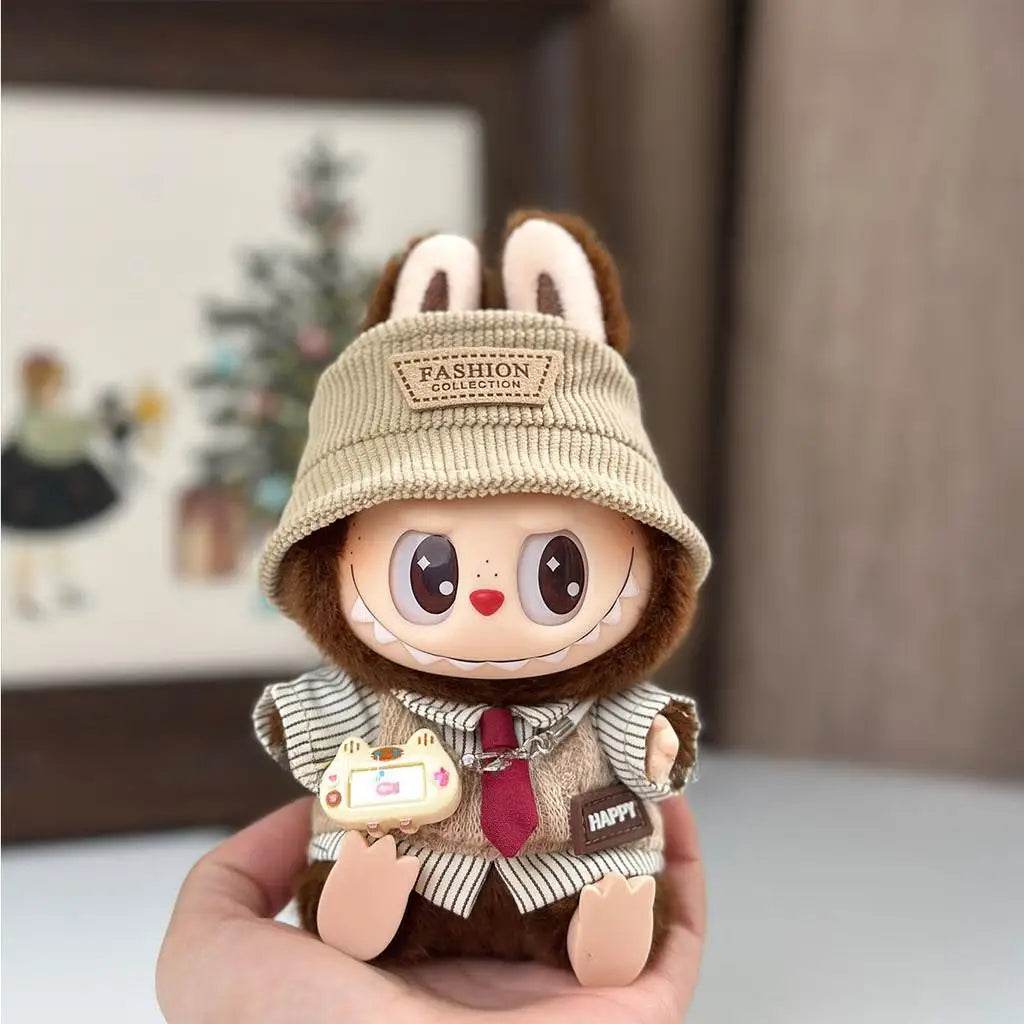 Mini Dolls Clothes Outfit Accessories for 15-17cm Ropa Labubu and 10cm Cotton Doll Striped Shirt Pendant Shoes Clothing - ToylandEU