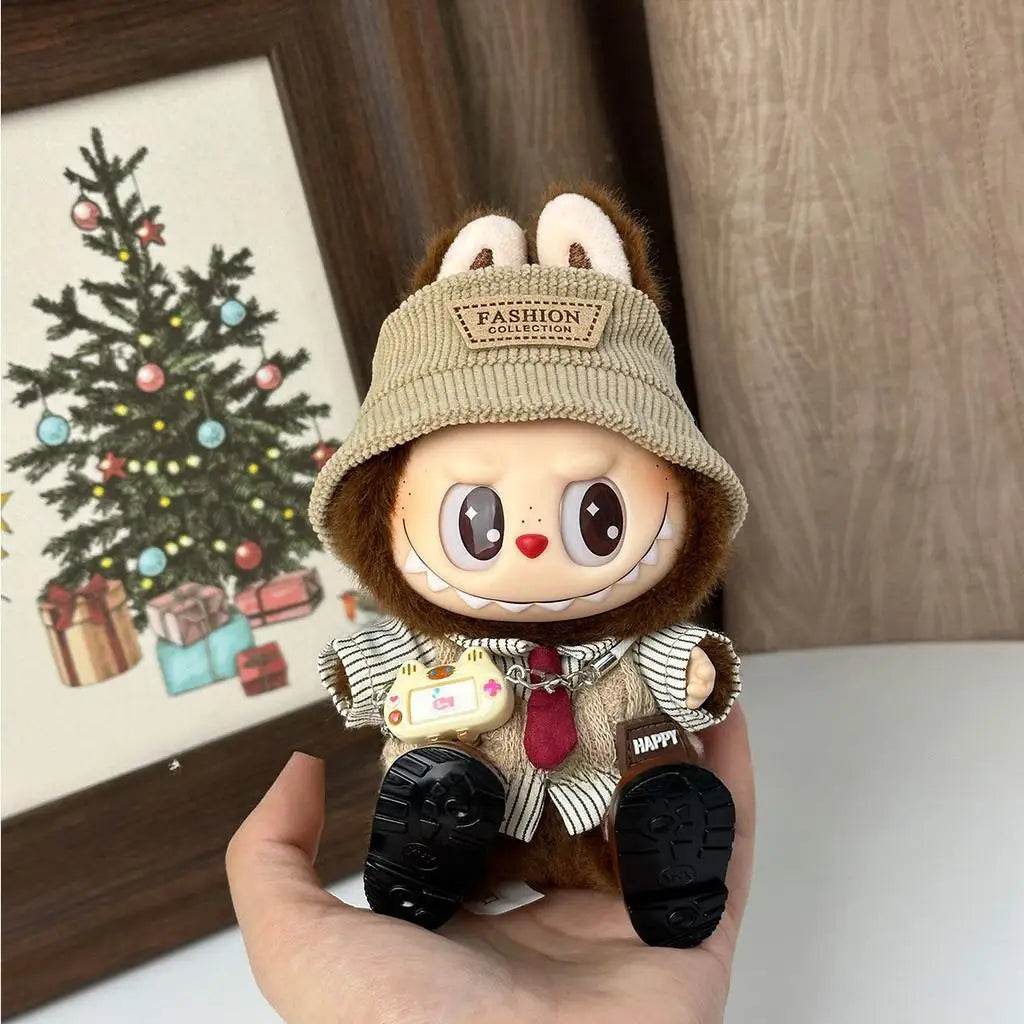 Mini Dolls Clothes Outfit Accessories for 15-17cm Ropa Labubu and 10cm Cotton Doll Striped Shirt Pendant Shoes Clothing - ToylandEU