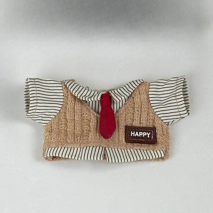 Mini Dolls Clothes Outfit Accessories for 15-17cm Ropa Labubu and 10cm Cotton Doll Striped Shirt Pendant Shoes Clothing - ToylandEU