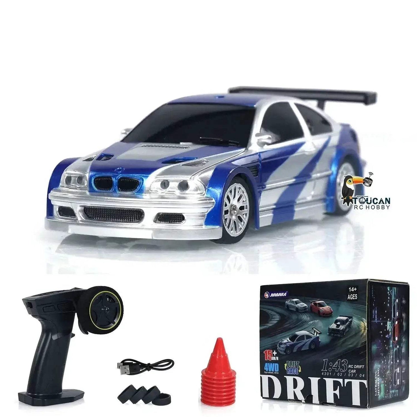  Mini Drift RC Car Toy 1/43 Scale 4WD Radio Control Racing Vehicle for  -  ToylandEU™