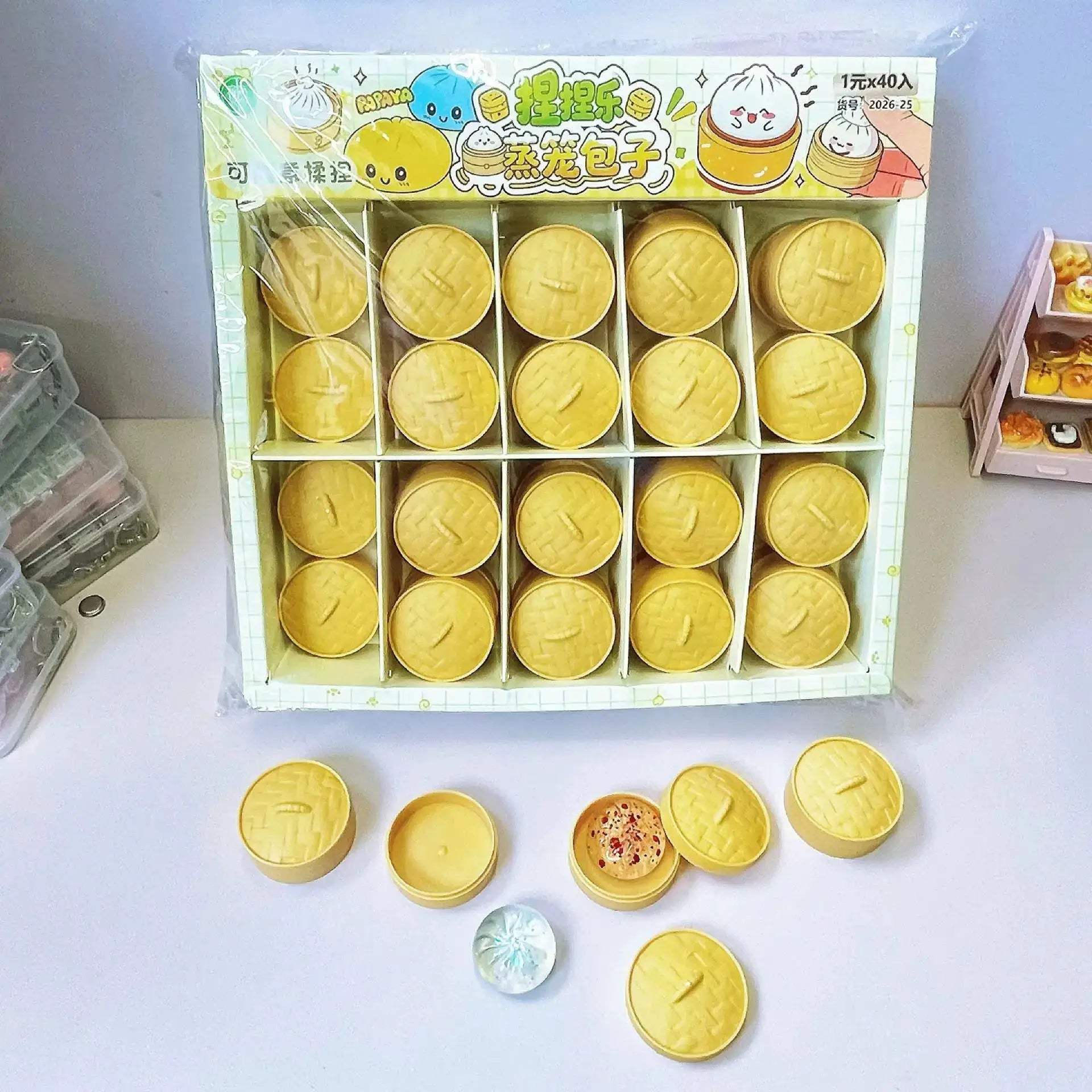  Mini Dumpling Steamer Bun Squishy Toys Stress Relief -  ToylandEU™