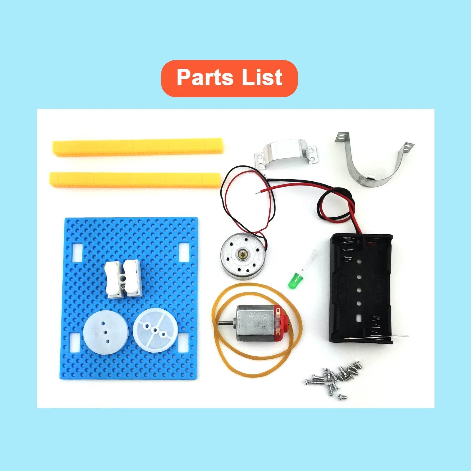 Mini Electric Generator Wheel Motor Model Energy Conversion DIY STEM Toys for Kids LED Education Science Experiment Project Gift - ToylandEU