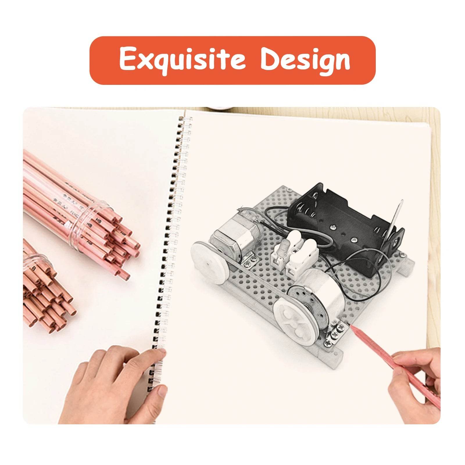 Mini Electric Generator Wheel Motor Model Energy Conversion DIY STEM Toys for Kids LED Education Science Experiment Project Gift - ToylandEU