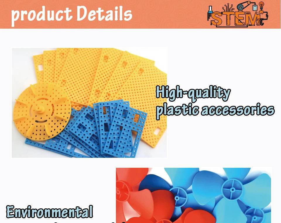 Mini Electric Generator Wheel Motor Model Energy Conversion DIY STEM Toys for Kids LED Education Science Experiment Project Gift - ToylandEU