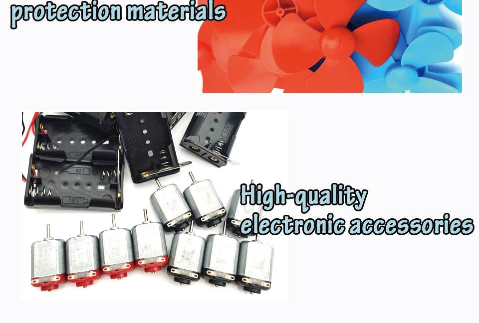 Mini Electric Generator Wheel Motor Model Energy Conversion DIY STEM Toys for Kids LED Education Science Experiment Project Gift - ToylandEU