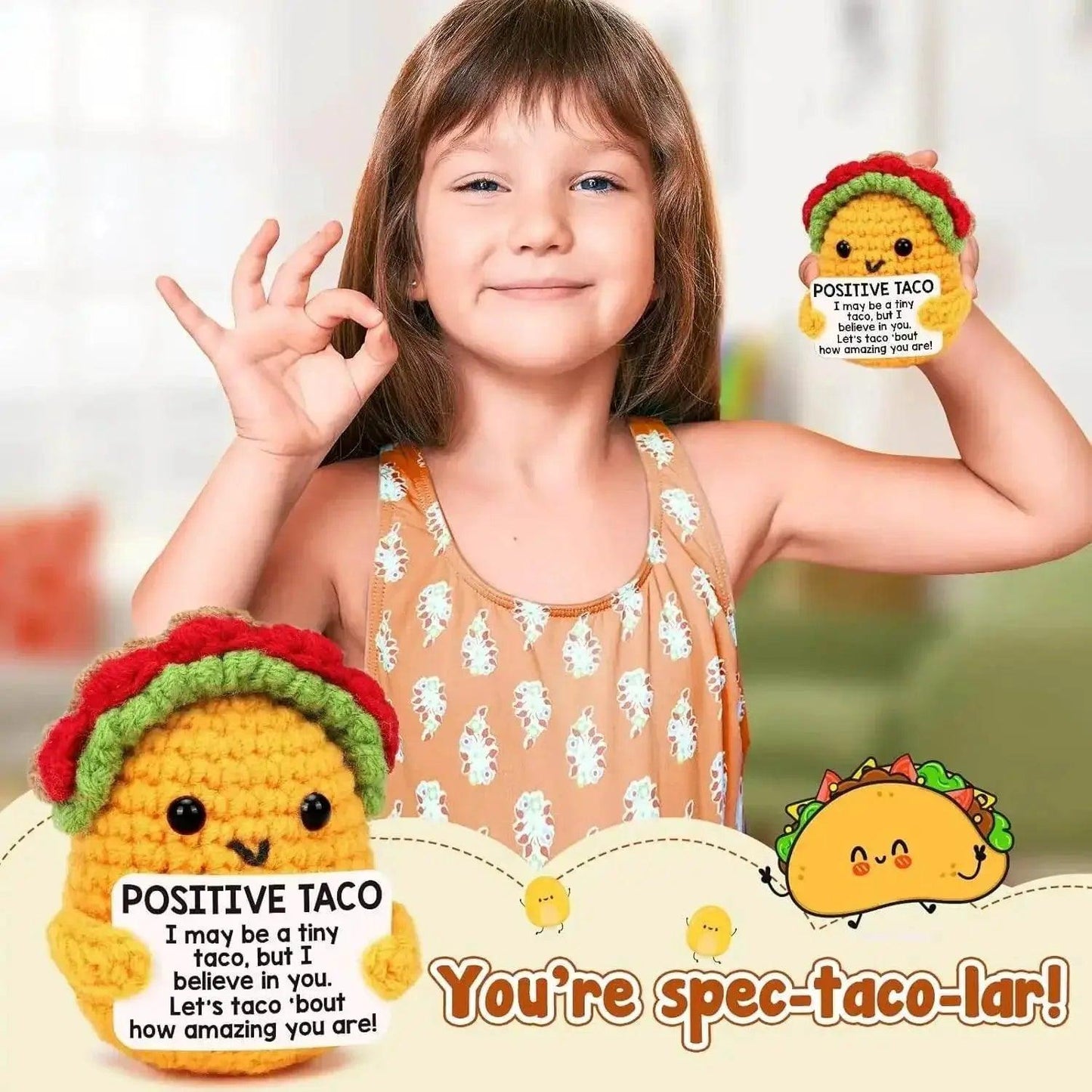  Mini Emotional Taco Support Crochet Funny Dolls Home Decor -  ToylandEU™
