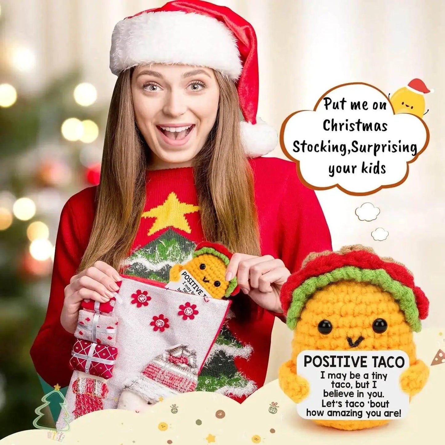  Mini Emotional Taco Support Crochet Funny Dolls Home Decor -  ToylandEU™