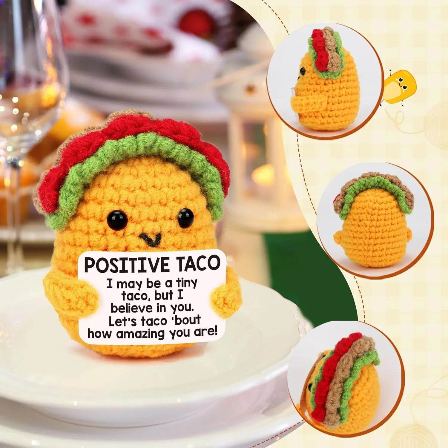 Mini Emotional Taco Support Crochet Funny Dolls Home Decor - ToylandEU