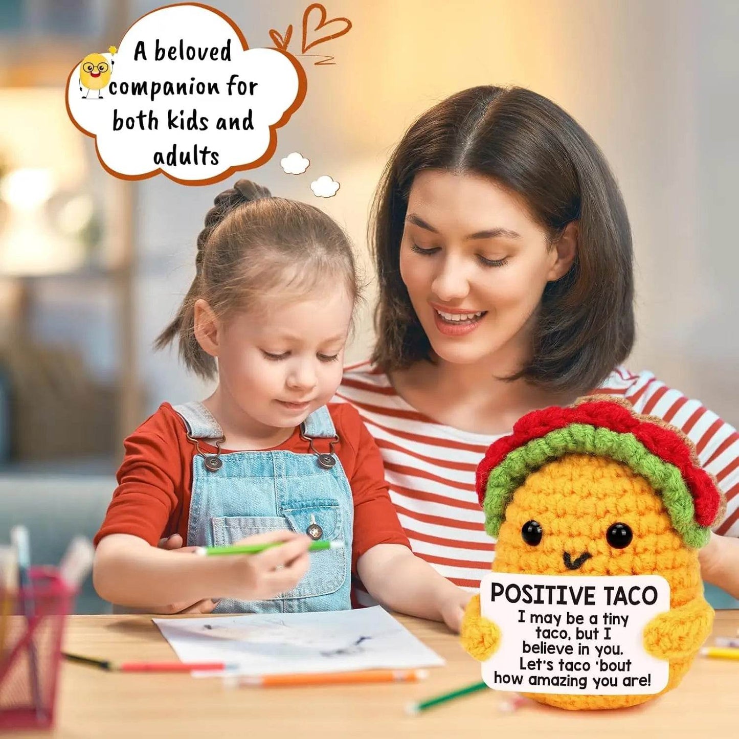 Mini Emotional Taco Support Crochet Funny Dolls Home Decor - ToylandEU